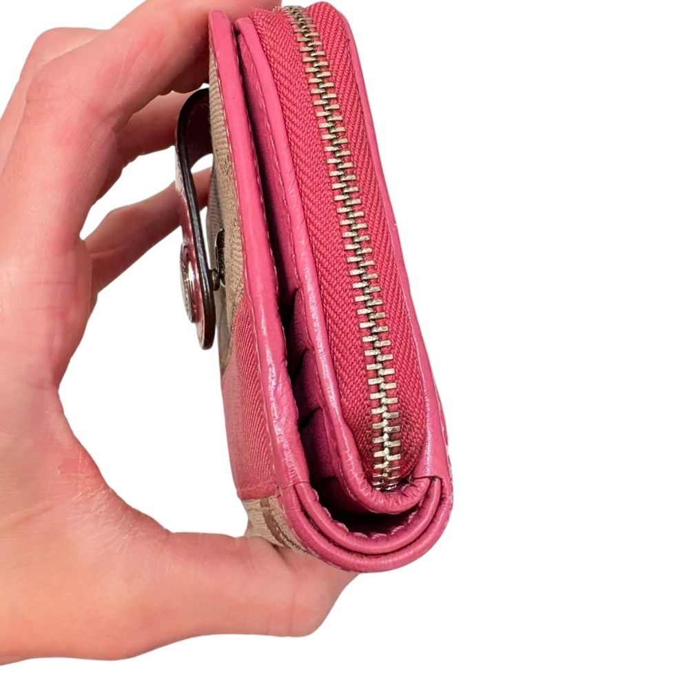 Coach y2k signature brown and pink wallet - Picture 2 of 9